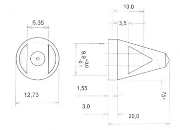 Härteprüfdiamant Vickers Standard