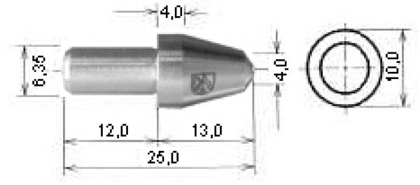 Härteprüfdiamant Vickers Wolpert CV